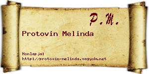 Protovin Melinda névjegykártya